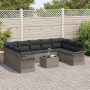 Juego de Sofás de Jardín de 9 Piezas con Cojines de Poliratan Negro by , Outdoor sofas - Ref: Foro24-3354198, Price: 617,79 €...