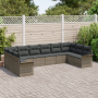 Conjunto de sofá de jardín de 10 piezas con cojines gris ratán sintético by , Outdoor sofas - Ref: Foro24-3354208, Price: 609...