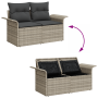 Set de Sofá de Jardín de 10 Piezas con Cojines Gris Claro Rattan Poliéster by , Outdoor sofas - Ref: Foro24-3354211, Price: 7...