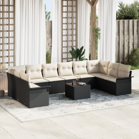 Conjunto de Sofás de Jardín de 10 Piezas con