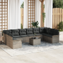 Juego de Sofá de Jardín de 10 piezas con Cojines Ratán Sintético Negro by , Outdoor sofas - Ref: Foro24-3354218, Price: 662,7...