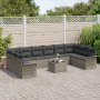 Juego de Sofá de Jardín de 10 piezas con Cojines Ratán Sintético Negro by , Outdoor sofas - Ref: Foro24-3354218, Price: 662,7...