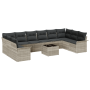 Juego de sofá de jardín modular de 11 piezas con cojines gris poliratán de , Sofás de exterior - Ref: Foro24-3354221, Precio:...