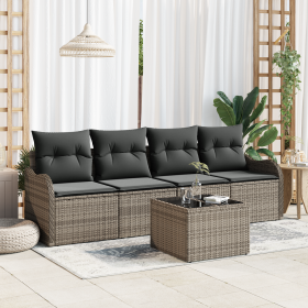 Conjunto de Sofás de Jardín de 5 Piezas con
