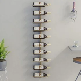 Wandflaschenhalter für 10 goldene Metallflaschen von vidaXL, Weinregale - Ref: Foro24-340905, Preis: 53,68 €, Rabatt: %