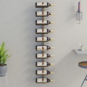 Wandflaschenhalter für 10 goldene Metallflaschen von vidaXL, Weinregale - Ref: Foro24-340905, Preis: 54,93 €, Rabatt: %
