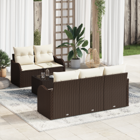 Conjunto de Sofás de Jardín de 6 Piezas con