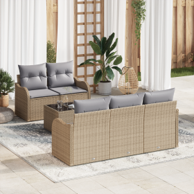 Conjunto de Sofás de Jardín de 6 Piezas con