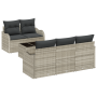 Set de Sofá de Jardín  de 6 Piezas con Cojines Gris Claro Ratán Sintético | Foro24.es | Tu tienda online para hogar, jardín y más Foro24.es
