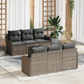 Conjunto de Sofá de Jardín de 7 Piezas con