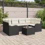 Set de Sofás de Jardín de 7 Piezas con Cojines Negro Poliratán | Foro24.es | Tu tienda online para hogar, jardín y más Foro24.es