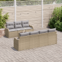 Set de Sofá de Jardín de 8 Piezas con Cojines Beige Ratán Poliéster | Foro24.es | Tu tienda online para hogar, jardín y más Foro24.es