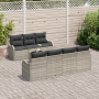 Conjunto de Sofá de Jardín  de 8 Piezas con Cojines Ratán Sintético Gris Claro | Foro24.es | Tu tienda online para hogar, jardín y más Foro24.es