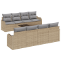 Conjunto de Sofá de Jardín  de 9 Piezas con Cojines Beige Ratán de Polietileno | Foro24.es | Tu tienda online para hogar, jardín y más Foro24.es