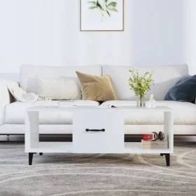 Mesa de centro madera contrachapada blanco 102x50x40 cm de vidaXL, Mesas de centro - Ref: Foro24-812699, Precio: 57,95 €, Des...