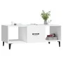 Mesa de centro madera contrachapada blanco 102x50x40 cm de vidaXL, Mesas de centro - Ref: Foro24-812699, Precio: 49,45 €, Des...