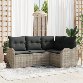 Conjunto de Sofá de Jardín de 4 Piezas con