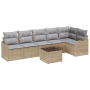 Conjunto de Sofá de Jardín de 7 Piezas con Cojines Negros Poliratán von , Outdoor-Sofas - Ref: Foro24-3354399, Preis: 490,22 ...