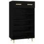 Schwarzer Schuhschrank aus Sperrholz, 60 x 35 x 105 cm von vidaXL, Schuhregale und Schuhorganisatoren - Ref: Foro24-812781, P...