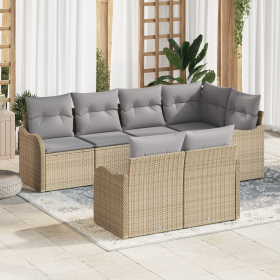 Conjunto de Sofá de Jardín de 7 Piezas con