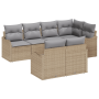 Conjunto de Sofá de Jardín de 7 Piezas con Cojines Ratán Poliéster Beige | Foro24.es | Tu tienda online para hogar, jardín y más Foro24.es