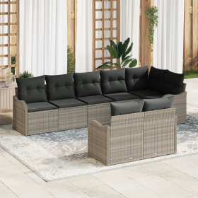 Conjunto de Sofás de Jardín de 8 Piezas con