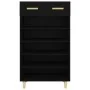 Schwarzer Schuhschrank aus Sperrholz, 60 x 35 x 105 cm von vidaXL, Schuhregale und Schuhorganisatoren - Ref: Foro24-812781, P...