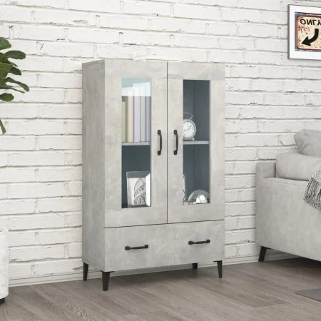 Concrete gray plywood sideboard 70x31x115 cm by vidaXL, Sideboards - Ref: Foro24-812559, Price: 96,53 €, Discount: %