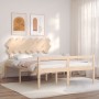 Bed for seniors with solid wood headboard 140x190cm by vidaXL, Beds and slatted bases - Ref: Foro24-3195526, Price: 147,00 €,...