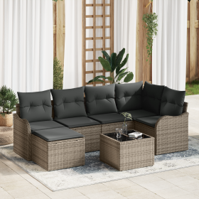 Conjunto de Sofá de Jardín de 6 Piezas con