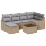 Sofá de Jardín de 7 Piezas con Cojines de Ratán Poliéster Negro von , Outdoor-Sofas - Ref: Foro24-3354449, Preis: 483,50 €, R...