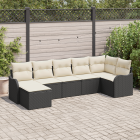 Conjunto de sofá de jardín de 7 piezas con