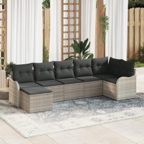Conjunto de Sofás de Jardín de 7 Piezas con