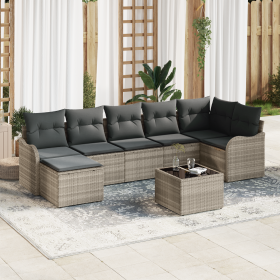 Conjunto de Sofás de Jardín de 8 Piezas con