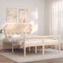 Bed for seniors with solid wood headboard 140x190cm by vidaXL, Beds and slatted bases - Ref: Foro24-3195526, Price: 147,00 €,...