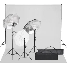 Photo studio kit with lighting set and background by vidaXL, Flashes and studio lighting - Ref: Foro24-3094704, Price: 171,94...