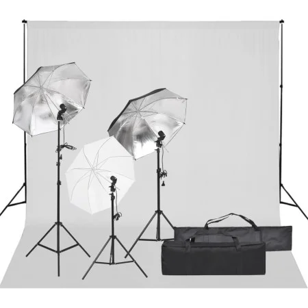 Photo studio kit with lighting set and background by vidaXL, Flashes and studio lighting - Ref: Foro24-3094704, Price: 171,94...