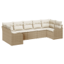 Juego de Sofás de Jardín de 7 Piezas con Cojines Beige Ratán Poly by , Outdoor sofas - Ref: Foro24-3354520, Price: 504,59 €, ...