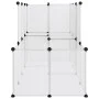 Small animal cage made of transparent PP and steel, measuring 142x74x93 cm. by vidaXL, Cages and habitats for small animals -...