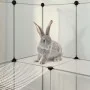 Small animal cage made of transparent PP and steel, measuring 142x74x93 cm. by vidaXL, Cages and habitats for small animals -...