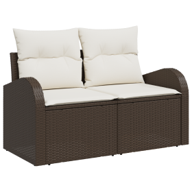 Juego de Sofá de Jardín de 5 Piezas con Cojines Marrón Ratán Poliéster von , Outdoor-Sofas - Ref: Foro24-3354577, Preis: 334,...