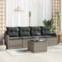 Juego de Sofás para Jardín de 5 Piezas con Cojines de Ratán Sintético Gris von , Outdoor-Sofas - Ref: Foro24-3354578, Preis: ...