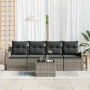 Juego de Sofás para Jardín de 5 Piezas con Cojines de Ratán Sintético Gris von , Outdoor-Sofas - Ref: Foro24-3354578, Preis: ...