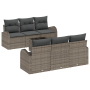 Set de Sofá de Jardín de 7 Piezas con Cojines Gris Poliratán von , Outdoor-Sofas - Ref: Foro24-3354598, Preis: 518,62 €, Raba...