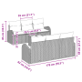 Set de Sofá de Jardín de 7 Piezas con Cojines Gris Poliratán von , Outdoor-Sofas - Ref: Foro24-3354598, Preis: 518,62 €, Raba...