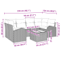 Conjunto de Sofá de Jardín de 7 Piezas con Cojines Marrón Poliratán by , Outdoor sofas - Ref: Foro24-3354607, Price: 491,56 €...