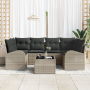 Conjunto de Sofá de Jardín de 7 Piezas con Cojines de Ratán Sintético Gris Claro de , Sofás de exterior - Ref: Foro24-3354611...