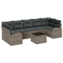 Juego de Sofá de Jardín de 8 Piezas con Cojines Ratán Poliéster Gris von , Outdoor-Sofas - Ref: Foro24-3354628, Preis: 506,95...