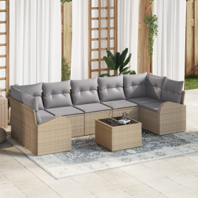 Conjunto de Sofás de Jardín de 8 Piezas con