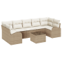 Conjunto de Sofá de Jardín de 8 piezas con Cojines Beige Poliratán von , Outdoor-Sofas - Ref: Foro24-3354630, Preis: 552,58 €...